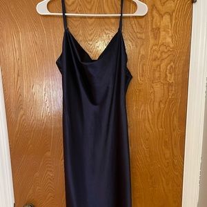 Silk navy blue dress